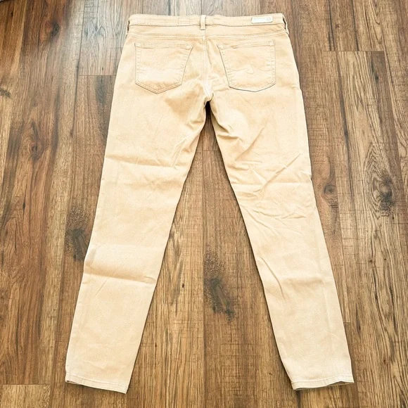 AG Adriano Goldschmied Pants Womens 30 Beige Ankle Leggings Super Skinny Adult - Picture 2 of 11